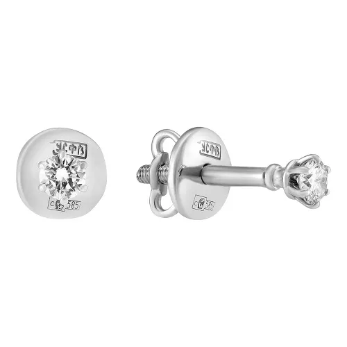 Серьги пусеты-гвоздики, Золото 585, 83-42E00006-F0DD