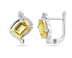 Серьги, Серебро 925, Цитрин 645381