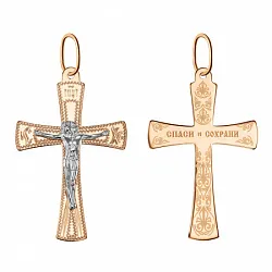 Подвеска крест, Золото 585 102-ИХ-30.20-11