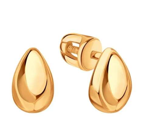 Серьги пусеты-гвоздики, Золото 585, Т10002Г743