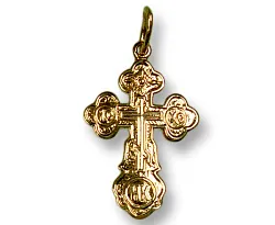 Подвеска крест, Золото 585 1205054900 Подвеска крест, Золото 585 1205054900