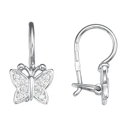 Детские серьги,  Серебро 925, Фианит 90-02-1051-00