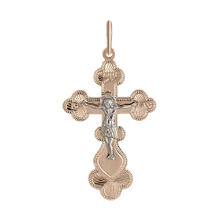 Подвеска крест, Золото 585 К-1005