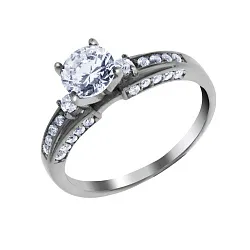 Кольцо Серебро 925, Фианит 1340200014-2 Кольцо Серебро 925, Фианит 1340200014-2