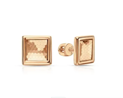 Серьги пусеты-гвоздики, Золото 585, Т10062Е239