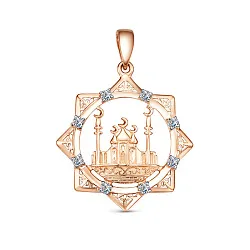 Мусульманская подвеска, Золото 585, Фианит 3675807 1 1 1