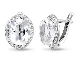 Серьги, Серебро 925, Хрусталь горный 656596 Серьги, Серебро 925, Хрусталь горный 656596