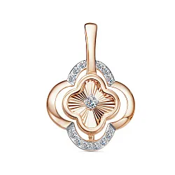 Подвеска фантазийная,  Золото 585, Фианит 3690210 1 1 1