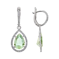 Серьги, Серебро 925, Кварц 2R3G8583-68 Серьги, Серебро 925, Кварц 2R3G8583-68