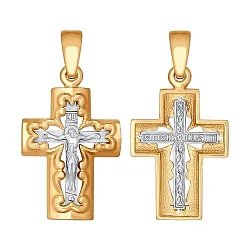 Подвеска крест, Золото 585 121361 Подвеска крест, Золото 585 121361