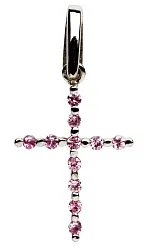 Подвеска крест, Золото 585, Сапфир 339421ю