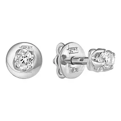 Серьги пусеты-гвоздики, Золото 585, Бриллиант 83-42E61581-F0DD