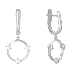 Серьги, Серебро 925, Фианит 1045302-01110