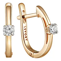 Серьги, Золото 585, Бриллиант 65-41E01262-F0DD