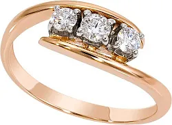 Кольцо Золото 585, Бриллиант 287411ю