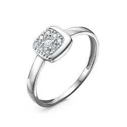 Кольцо Золото 585, Фианит б1105813