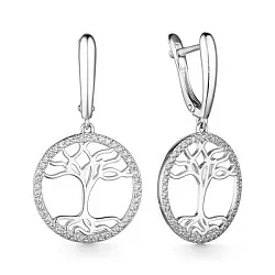 Серьги, Серебро 925, Фианит с1385 Серьги, Серебро 925, Фианит с1385