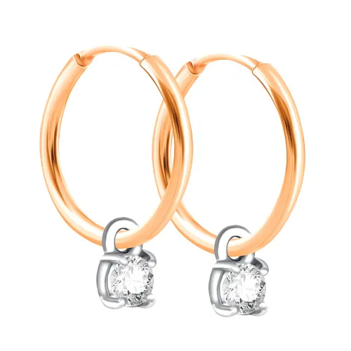 Конго/серьги-кольца,  Золото 585 , 02-8616