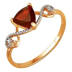 Кольцо Золото 585, Гранат 183008 1 8 1