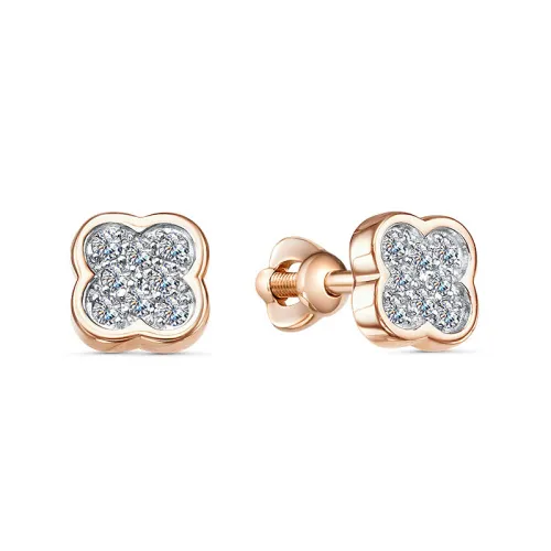 Серьги пусеты-гвоздики, Золото 585, 2690507 1 1 1