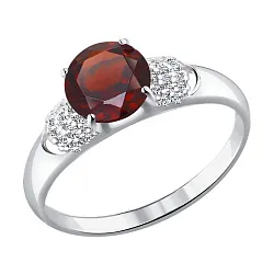 Кольцо Серебро 925, Гранат 92011044 Кольцо Серебро 925, Гранат 92011044