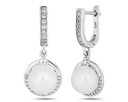 Серьги, Серебро 925, Жемчуг 657396