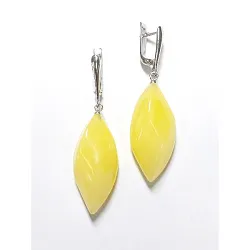 Серьги, Серебро 925, Янтарь 0440р-с