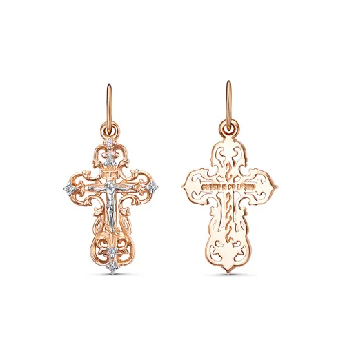 Подвеска крест, Золото 585, 3578007 1 1 1