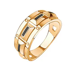 Кольцо мужское (печатка). Золото 585, Эмаль 08-500193 Кольцо мужское (печатка). Золото 585, Эмаль 08-500193