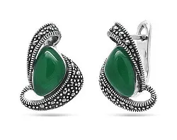Серьги, Серебро 925, Марказит 639152