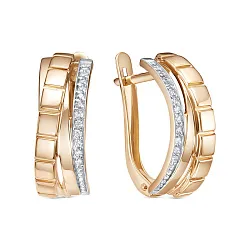 Серьги, Золото 585, Фианит 1207332