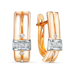 Серьги, Золото 585, Фианит 1200861