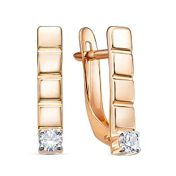 Серьги, Золото 585, Фианит 1208335