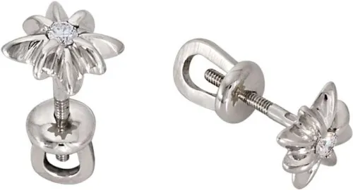 Серьги пусеты-гвоздики, Золото 585, 132021ю