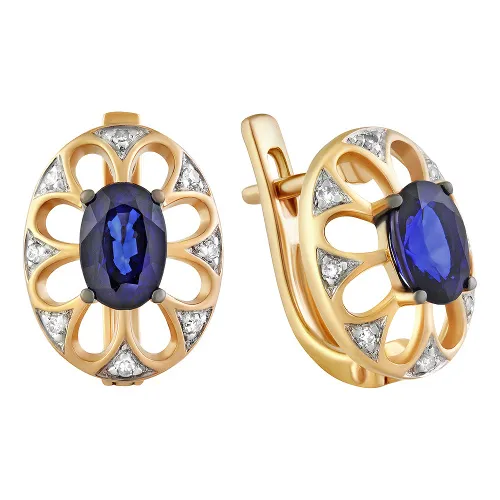 Серьги, Золото 585, 36-41E01049-S0DDSD