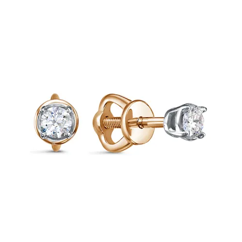 Серьги пусеты-гвоздики, Золото 585, С02772-120