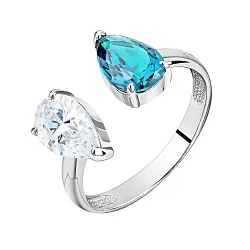 Кольцо Серебро 925, Топаз 1340071866-73