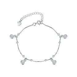 Браслет фантазийный Серебро 925 
 , Фианит JXB 31