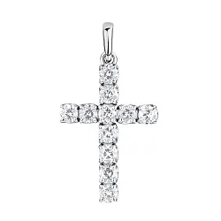 Подвеска крест, Серебро 925, Фианит 3340204678 Подвеска крест, Серебро 925, Фианит 3340204678