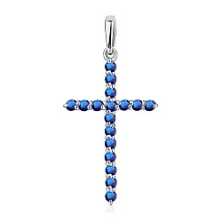 Подвеска крест, Серебро 925, Фианит 3340204680-81 Подвеска крест, Серебро 925, Фианит 3340204680-81