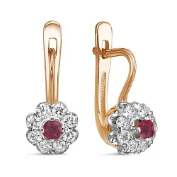 Серьги, Золото 585, Рубин С0939-124 Серьги, Золото 585, Рубин С0939-124