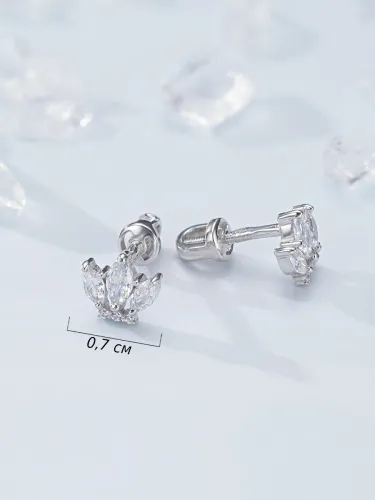 Серьги пусеты-гвоздики, Серебро 925, С-731р
