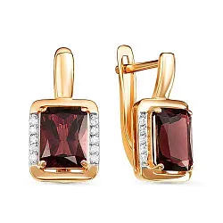 Серьги, Золото 585, Гранат 2131608 1 8 1 Серьги, Золото 585, Гранат 2131608 1 8 1