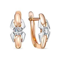 Серьги, Золото 585, Фианит 2490407 1 1 1