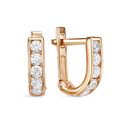 Детские серьги,  Золото 585, Фианит 1203642 Детские серьги,  Золото 585, Фианит 1203642