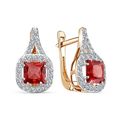 Серьги, Золото 585, Гранат 2670208 1 8 1