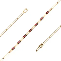 Браслет фантазийный Золото 585 
 , Гранат Бр120-5825-18Гр Браслет фантазийный Золото 585 
 , Гранат Бр120-5825-18Гр