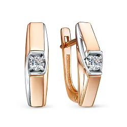 Серьги, Золото 585, Фианит 2497407 1 1 1