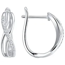 Серьги, Серебро 925, Фианит LLE 629