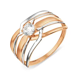 Кольцо Золото 585, Фианит Т147018209